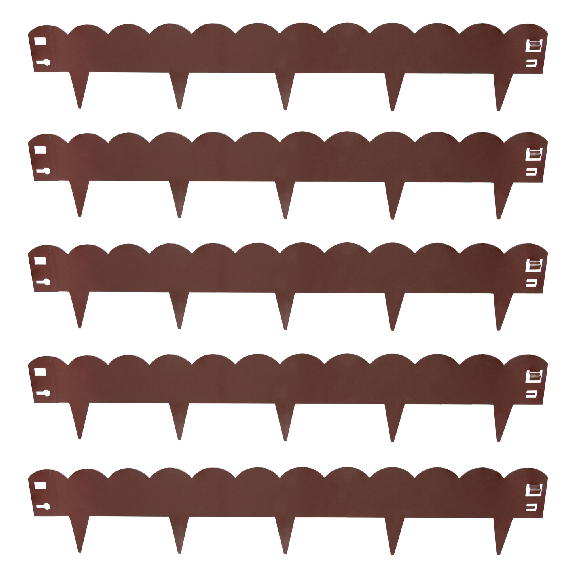 Sunnydaze Decor, Scalloped Edging 5 Panels Brown, Model# HBM-2225